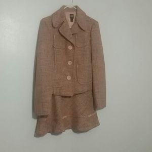 Gap 2 piece pink tweed suit